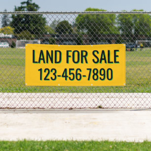 Customize Land For Sale or Lease Fence Line Banner