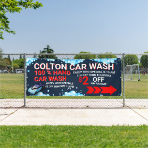 Customize Large Car Wash Business Traffic Visible  Banner