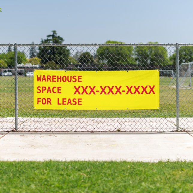 Customize Large For Lease Warehouse/Retail/Office  Banner (Insitu)