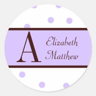 Customize Last and First Name Lilac Sticker