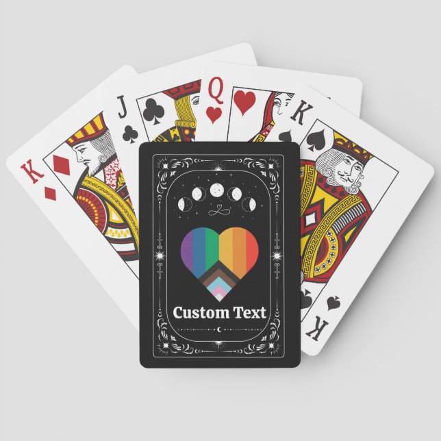 Customize LGBTQ Pride Tarot Rainbow Zodiac Magical Playing Cards (Back)