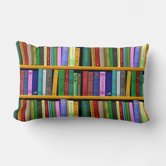Customize Library Design Lumbar Pillow (Front)