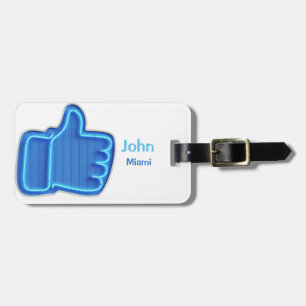 Customize Like Neon Hand design Luggage Tag