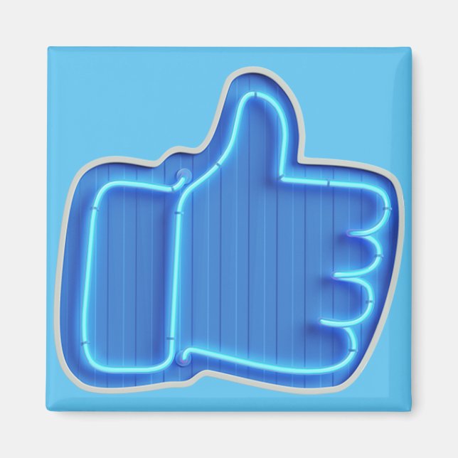 Customize Like Neon Hand design Magnet (Front)