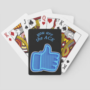 Customize Like Neon Hand design Playing Cards