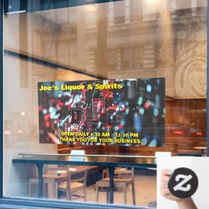 Customize Liquor Store Spirits Wine Front Window Cling