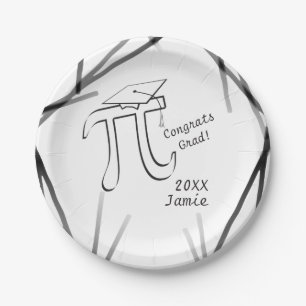 Customize Math Pi Grad Paper Plate