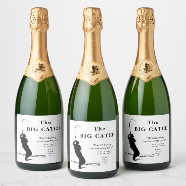 Customize Me - Classic Fisherman Sparkling Wine La Sparkling Wine Label (Bottles)