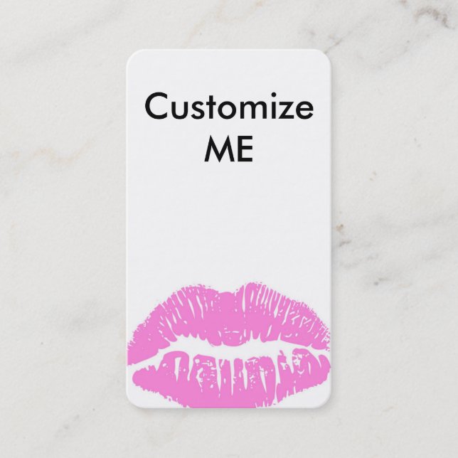 Customize ME! Light Pink Lips Business card (Front)