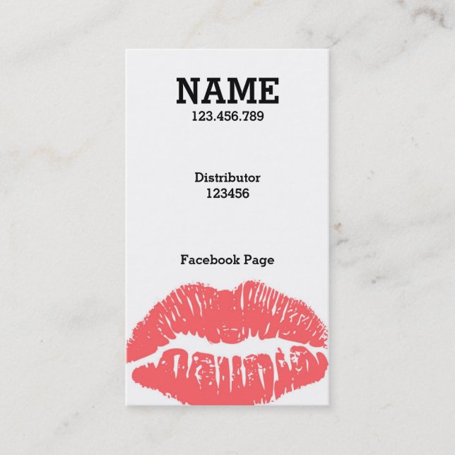 Customize ME! Light Pink Lips Business card (Front)