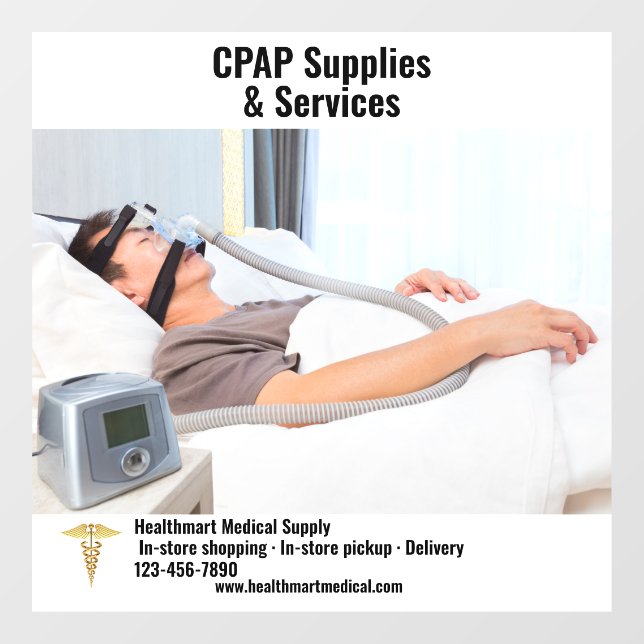 Customize Medical Supply Shop CPAP Supplies  Window Cling (Sheet)