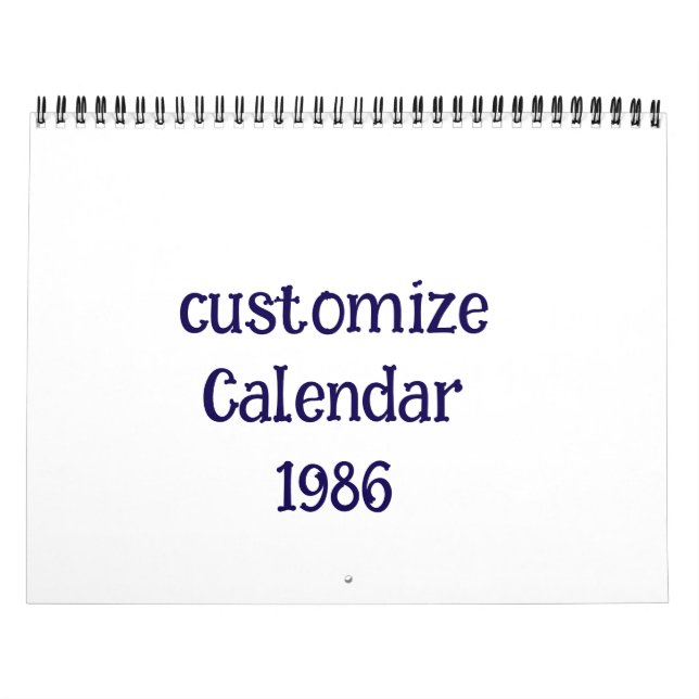 customize Medium Two Page Calendar (Cover)