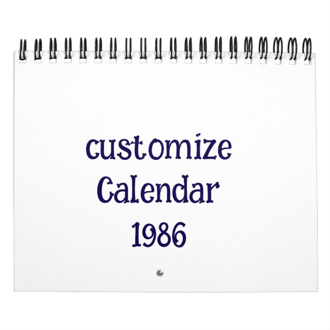 customize Medium Two Page small Calendar (Cover)