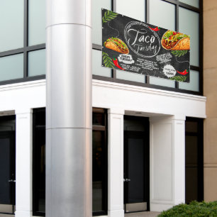 Customize Mexican Restaurant Taco Tuesday Graphic Banner