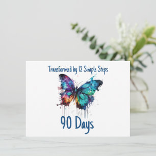 Customize Milestone Transformed by 12 Simple Steps Thank You Card