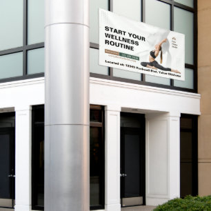 Customize Minimalism Yoga & Pilates Studio Banner