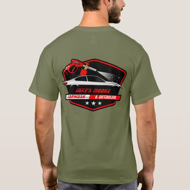 Customize Mobile Car Wash Detailing Business Tee (Back)