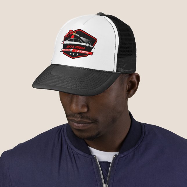 Customize Mobile Car Wash Detailing Business  Trucker Hat (In Situ)