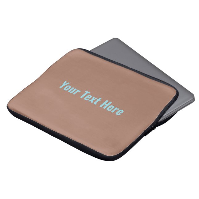 Customize Mocha Mousse colour of the year 2025 Laptop Sleeve (Front Top)