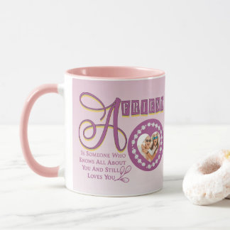 Customize Modern Best Friends Chic Quote Mug