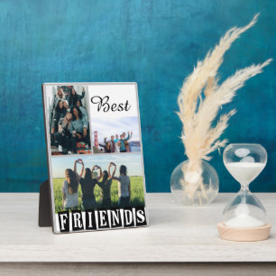 Customize Modern Best Friends Chic Quote  Plaque