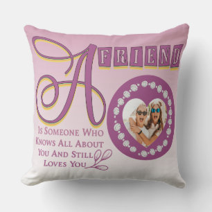 Customize Modern Best Friends Chic Quote Throw Pil Pillow