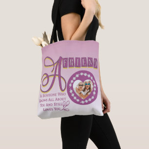 Customize Modern Best Friends Chic Quote  Tote Bag