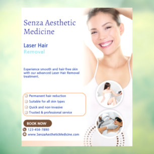 Customize Modern Laser Hair Removal Treatment 2 Window Cling