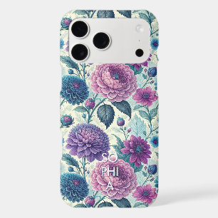Customize Modern Purple Floral Vintage Dahlia