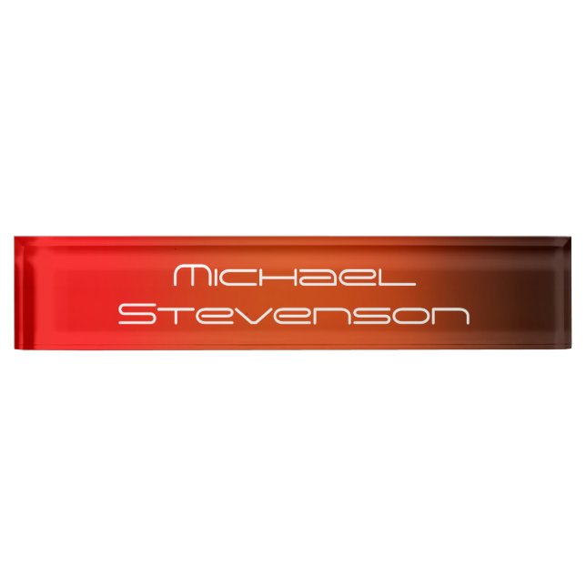 Customize Modern Stylish Business Desk Nameplate (Front)