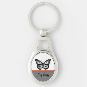Customize Monarch butterfly Keychain