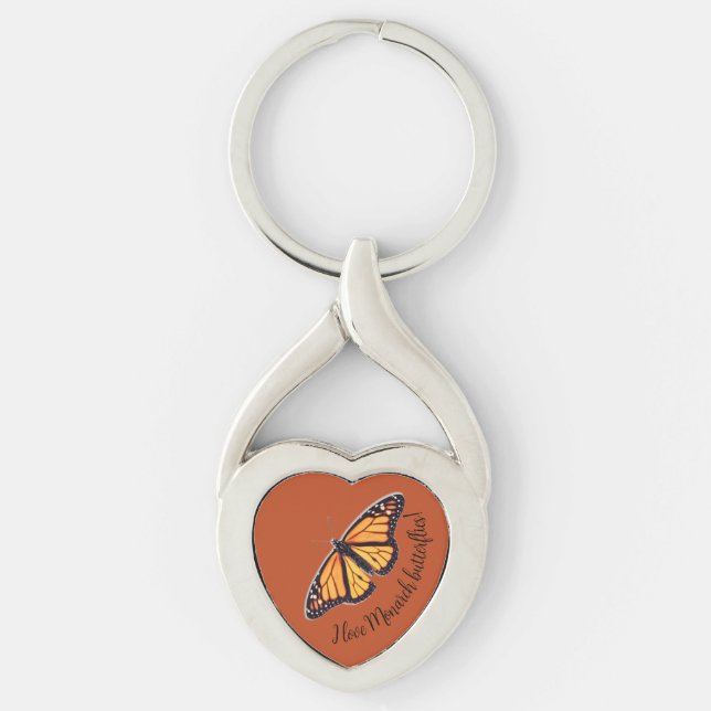 Customize Monarch butterfly Keychain (Front)