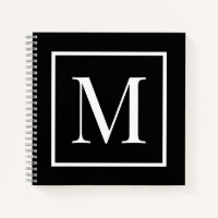 Customize monogram black white | Any background