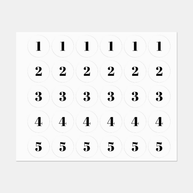 Customize monogram initial / number black white (Sheet)