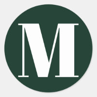Customize monogram initial number green white clas