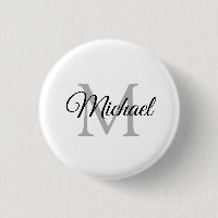 Customize Monogram Name White Template Elegant