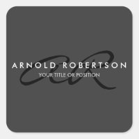 Customize Monogram Plain Grey Black Add Name