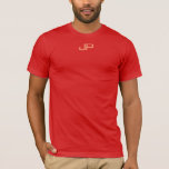Customize Monogrammed Initial Mens Template T-Shirt<br><div class="desc">Monogrammed Initial Letter Name Template Elegant Trendy Red Bella Canvas Short Sleeve T-Shirt.</div>