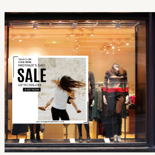 Customize Mother's Day Sale Percentage Off Large  Window Cling