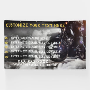 Customize Motorcycle Repair Shop Large  Banner