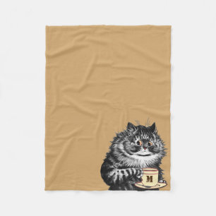 Customize Mug Initial, Louis Wain Fleece Blanket