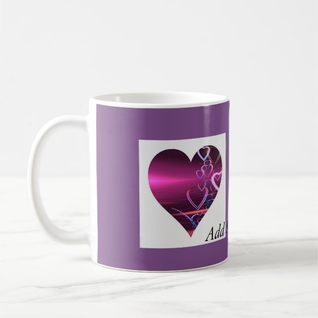 Customize Mug Purple Heart (Left)
