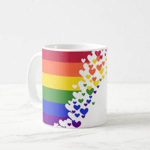 Customize Mugs - LGBT Flag Hearts