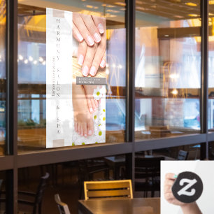 Customize Nail Salon Pedicure Nails Large Window Cling