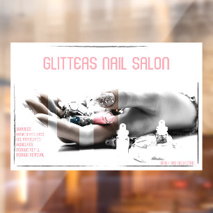 Customize Nail Salon Shop Business Window Cling