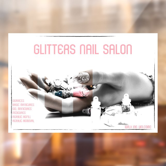Customize Nail Salon Shop Business Window Cling (Sheet 2)