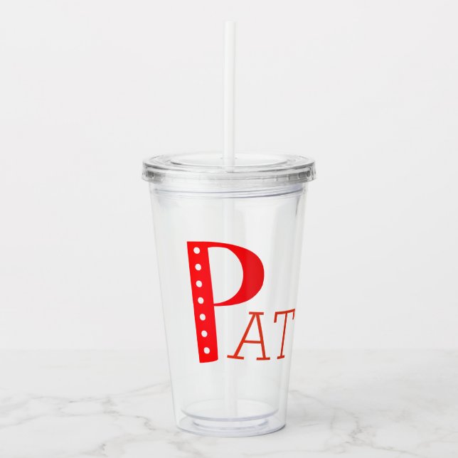 Customize Name Acrylic Tumbler (Front)