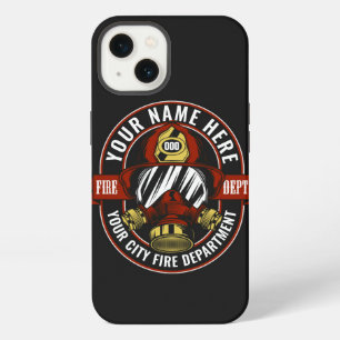 Customize NAME Firefighter Helmet Mask Fire Rescue iPhone 13 Case