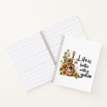 Customize Name Guitar With Sunflower