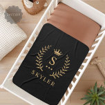 Customize Name & Initial Black White Gold Monogram Baby Blanket<br><div class="desc">Introducing our Customize Name & Initial Black White Gold Monogram collection – a bespoke fusion of sophistication and personalization. Tailored for those who appreciate unique details, this collection allows you to add your name and initials to a timeless black and white palette, elegantly accented with gold monogramming. Whether you're looking...</div>